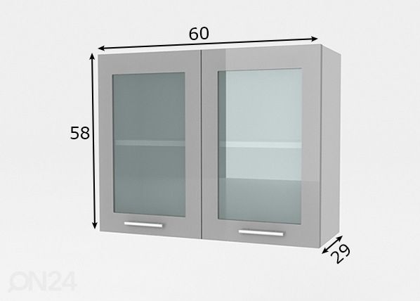 Keittiön yläkaappi 60 cm mitat