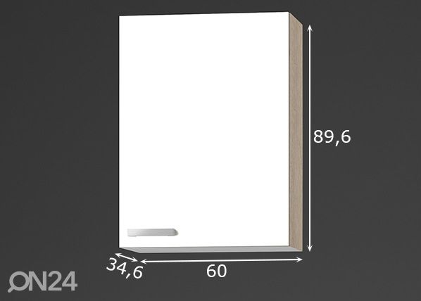 Keittiön yläkaappi Zamora 60 cm mitat