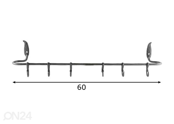 Keittiönaulakko 60cm mitat