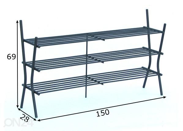 Kenkäteline mitat