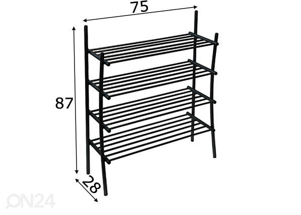 Kenkäteline mitat