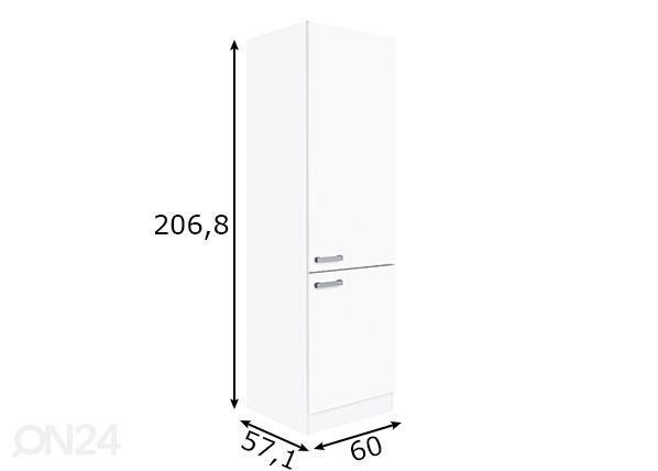 Kodinhoitohuoneen kenkäkaappi Salo 60 cm mitat