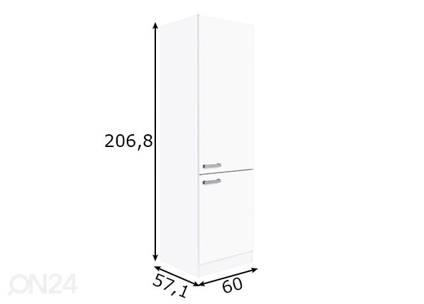 Kodinhoitohuoneen korkea hylly Salo 60 cm mitat