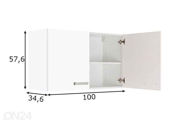 Kodinhoitohuoneen yläkaappi Salo 100 cm mitat