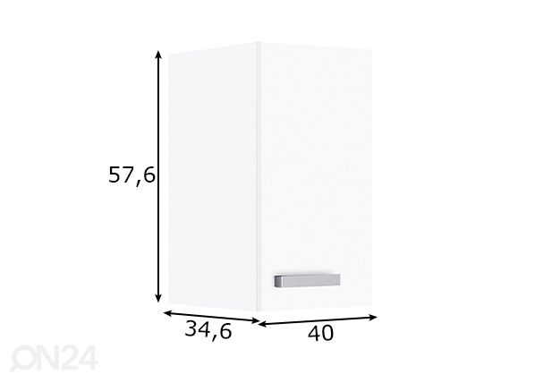 Kodinhoitohuoneen yläkaappi Salo 40 cm mitat