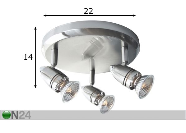Kohdevalaisin kattoon Solas mitat