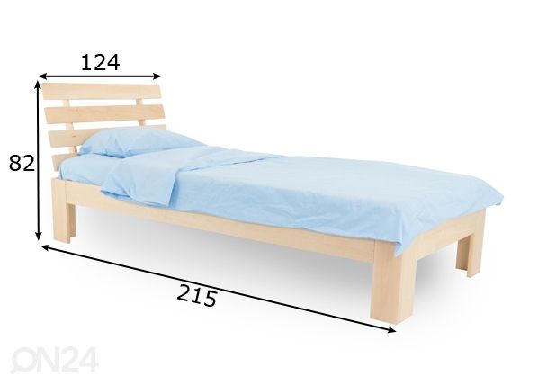 Koivusänky 120x200 cm mitat