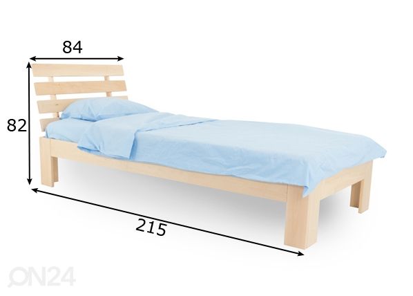 Koivusänky 80x200 cm mitat