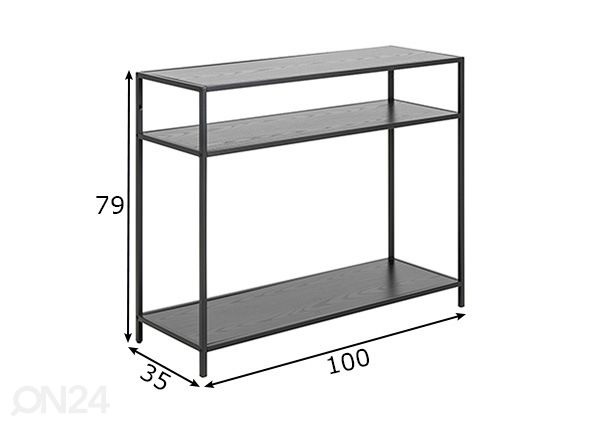 Konsolipöytä 35x100 cm mitat