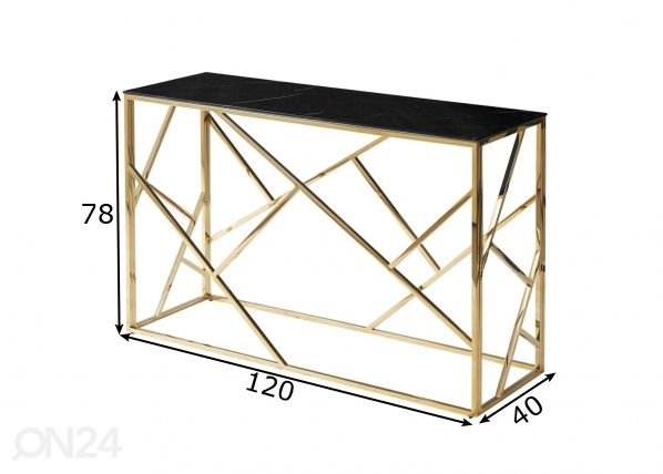 Konsolipöytä mitat
