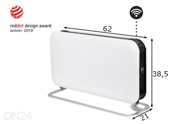 Konvektori WIFI-patteri Mill Instant CO1200WIFI3 mitat