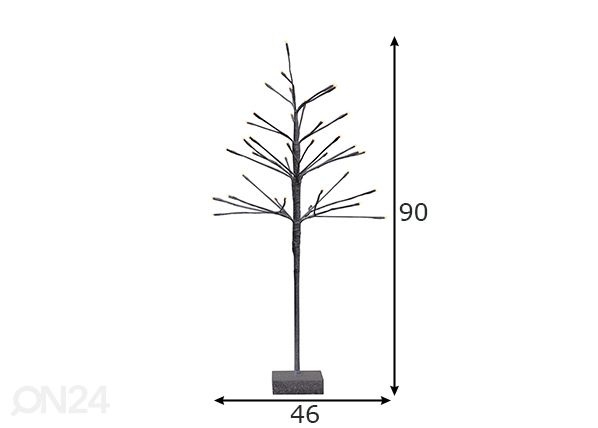 Koristepuu Snowfrost tree mitat