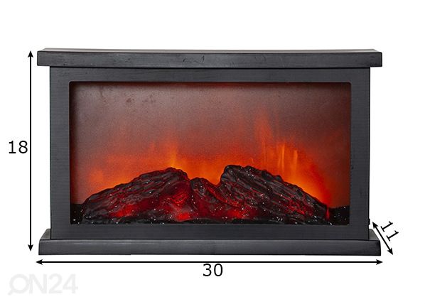 Koristevalaisin Fireplace mitat