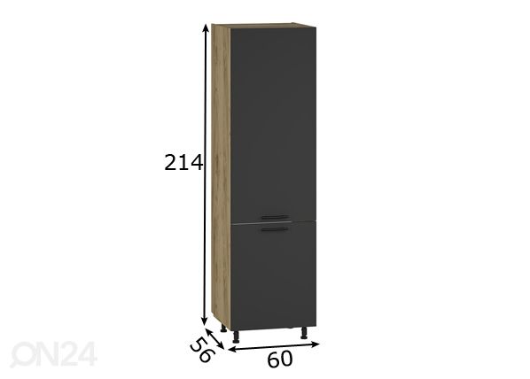 Korkea keittiökaappi mitat