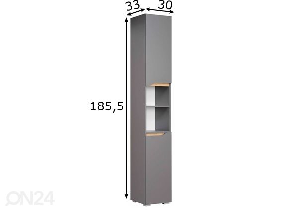 Korkea kylpyhuoneen kaappi 357 mitat