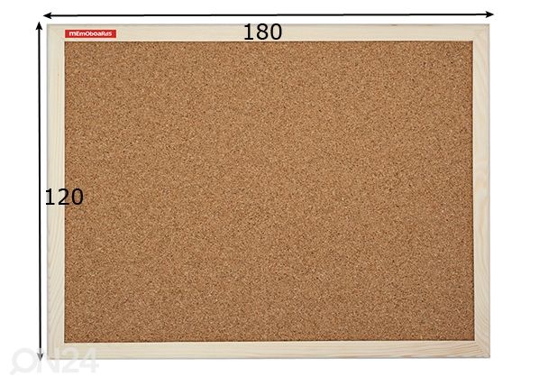 Korkkitaulu memoboards (puukehys) 180x120 cm mitat