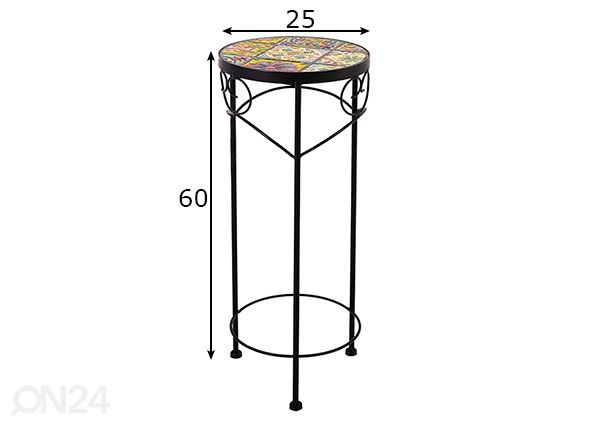 Kukkapöytä Morocco Ø 25 cm mitat