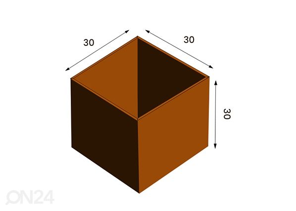 Kukkaruukku Cor-Ten teräksestä Fiora S mitat