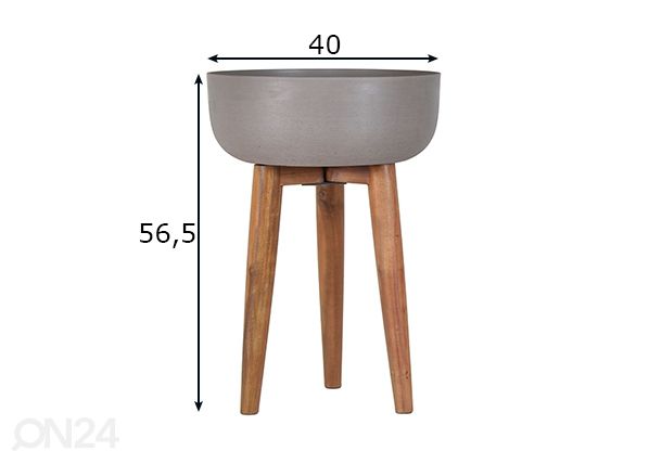 Kukkaruukku SANDSTONE Ø 40 cm mitat