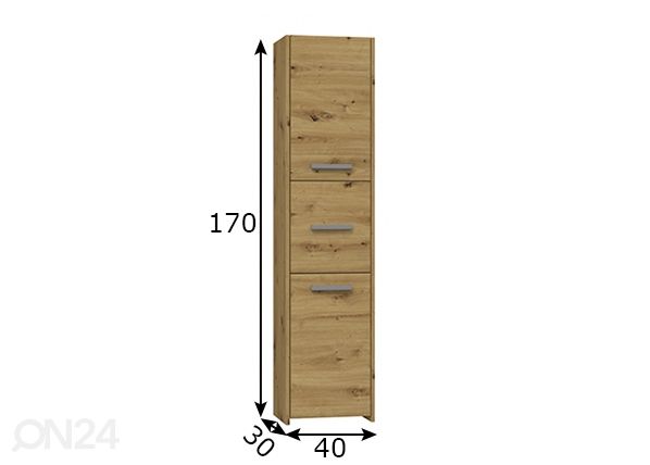 Kylpyhuoneen kaappi 40 cm mitat