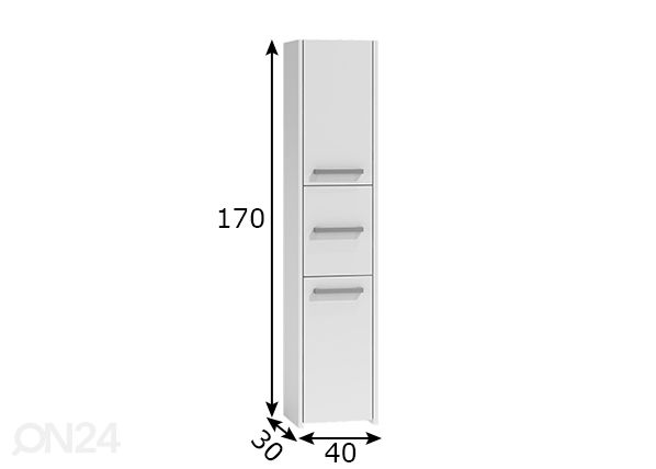 Kylpyhuoneen kaappi 40 cm mitat