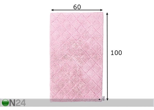 Kylpyhuoneen matto Cotton Pattern 60x100 cm mitat