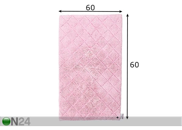 Kylpyhuoneen matto Cotton Pattern 60x60 cm mitat