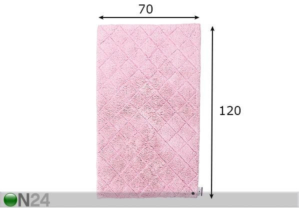 Kylpyhuoneen matto Cotton Pattern 70x120 cm mitat