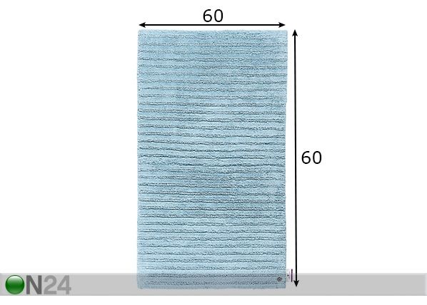 Kylpyhuoneen matto Cotton Stripe 60x60 cm mitat