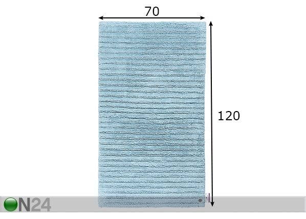 Kylpyhuoneen matto Cotton Stripe 70x120 cm mitat