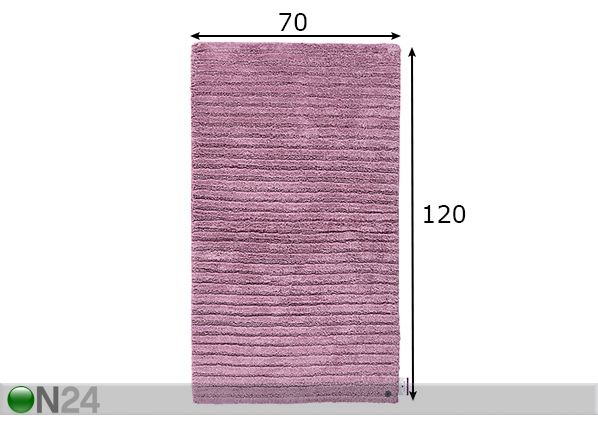 Kylpyhuoneen matto Cotton Stripe 70x120 cm mitat
