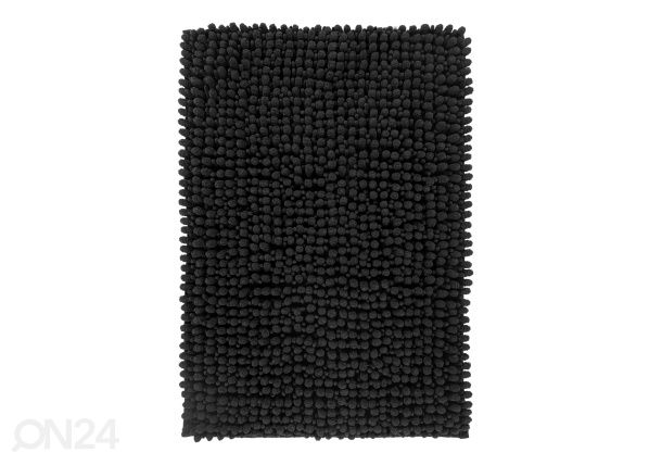 Kylpyhuoneen matto Fluffy Black 50x90 cm