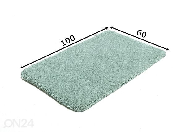 Kylpyhuoneen matto Tom Tailor Cozy Bath Uni 60x100 cm, mintunvihreä mitat