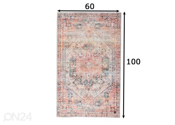 Kylpyhuoneen matto Tom Tailor Oriental Bath 60x100 cm, kirjava mitat