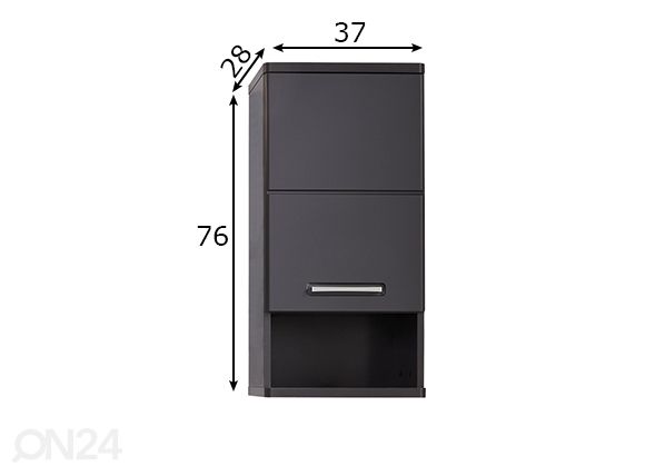 Kylpyhuoneen seinäkaappi Monte mitat
