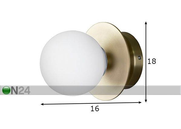 Kylpyhuoneen seinävalaisin Art Deco mitat