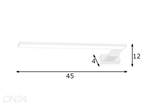 Kylpyhuoneen valaisin LED 11 W mitat