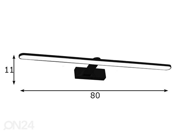 Kylpyhuoneen valaisin LED 16 W mitat