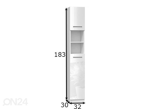 Kylyhuoneen kaappi 32 cm mitat