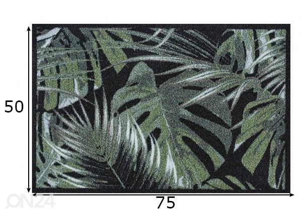 Kynnysmatto Palm Leaves 50x75 cm mitat