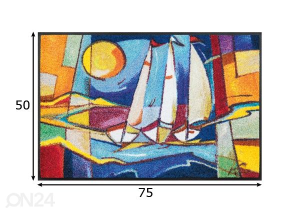 Kynnysmatto Sailing home 50x75 cm mitat