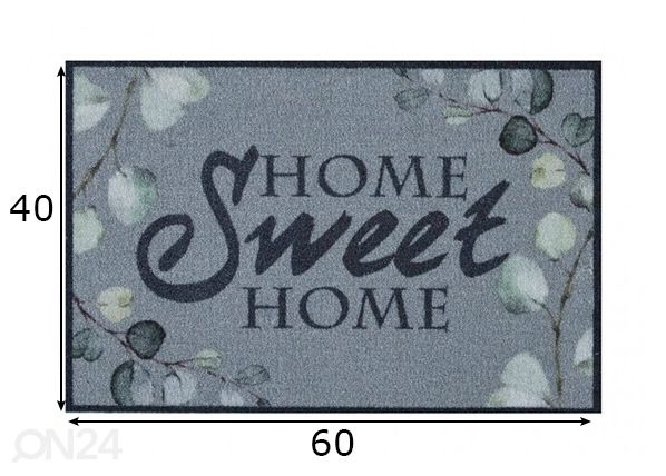 Kynnysmatto Sweet Flowers 40x60 cm mitat