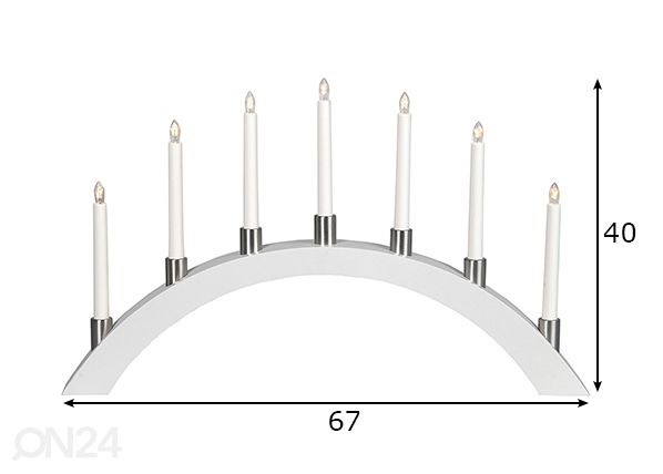 Kynttelikkö Tall mitat