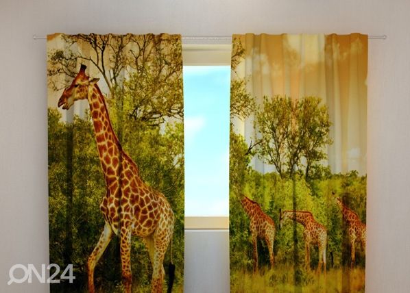 Läpinäkyvä verho GIRAFFES 240x220 cm