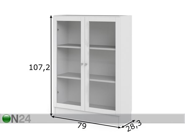 Lasiovinen kaappi Basic mitat