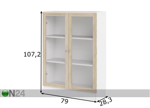 Lasiovinen kaappi Basic mitat