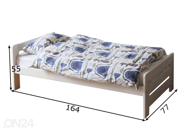Lasten sänky koivua Smart 70x160 cm mitat