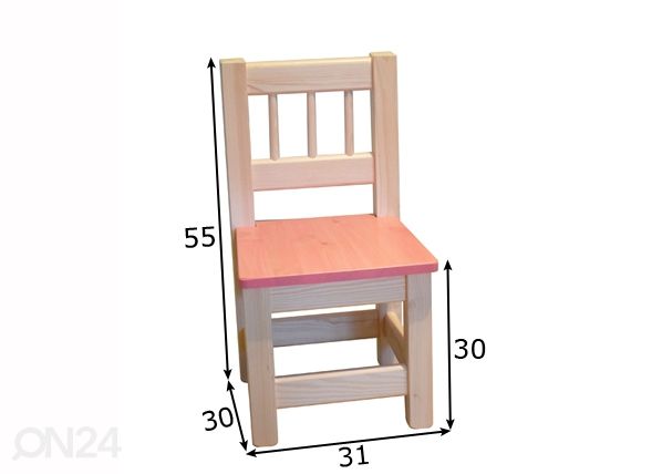 Lasten tuoli h 55/30 cm mitat