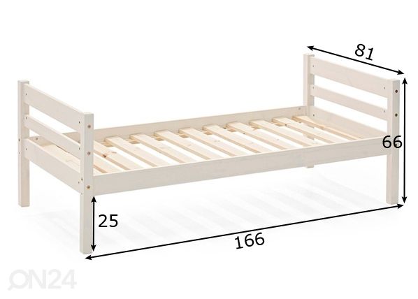 Lastensänky 75x160 cm mitat