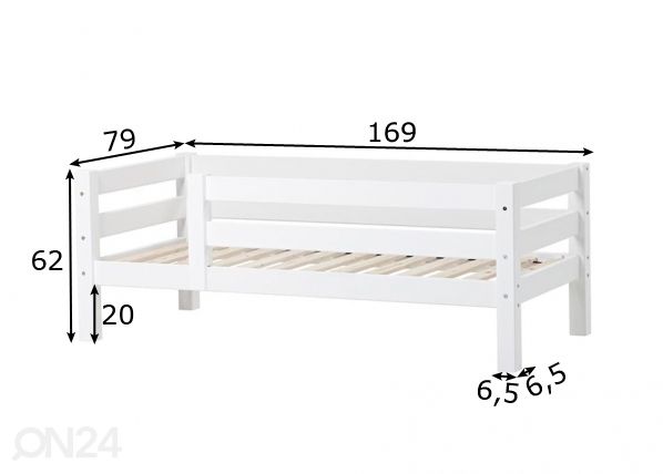 Lastensänky PREMIUM 70x160 cm mitat